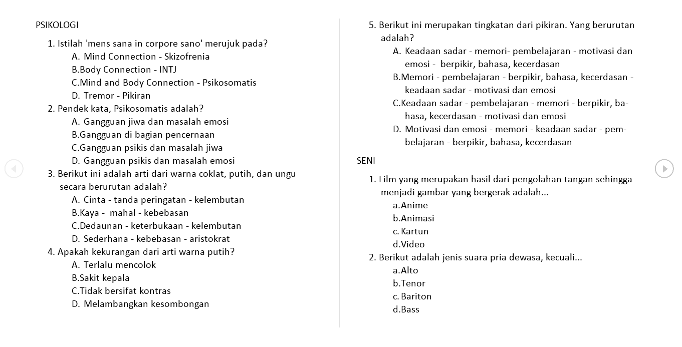 Dsp O.W.L May 2015 - Quiz